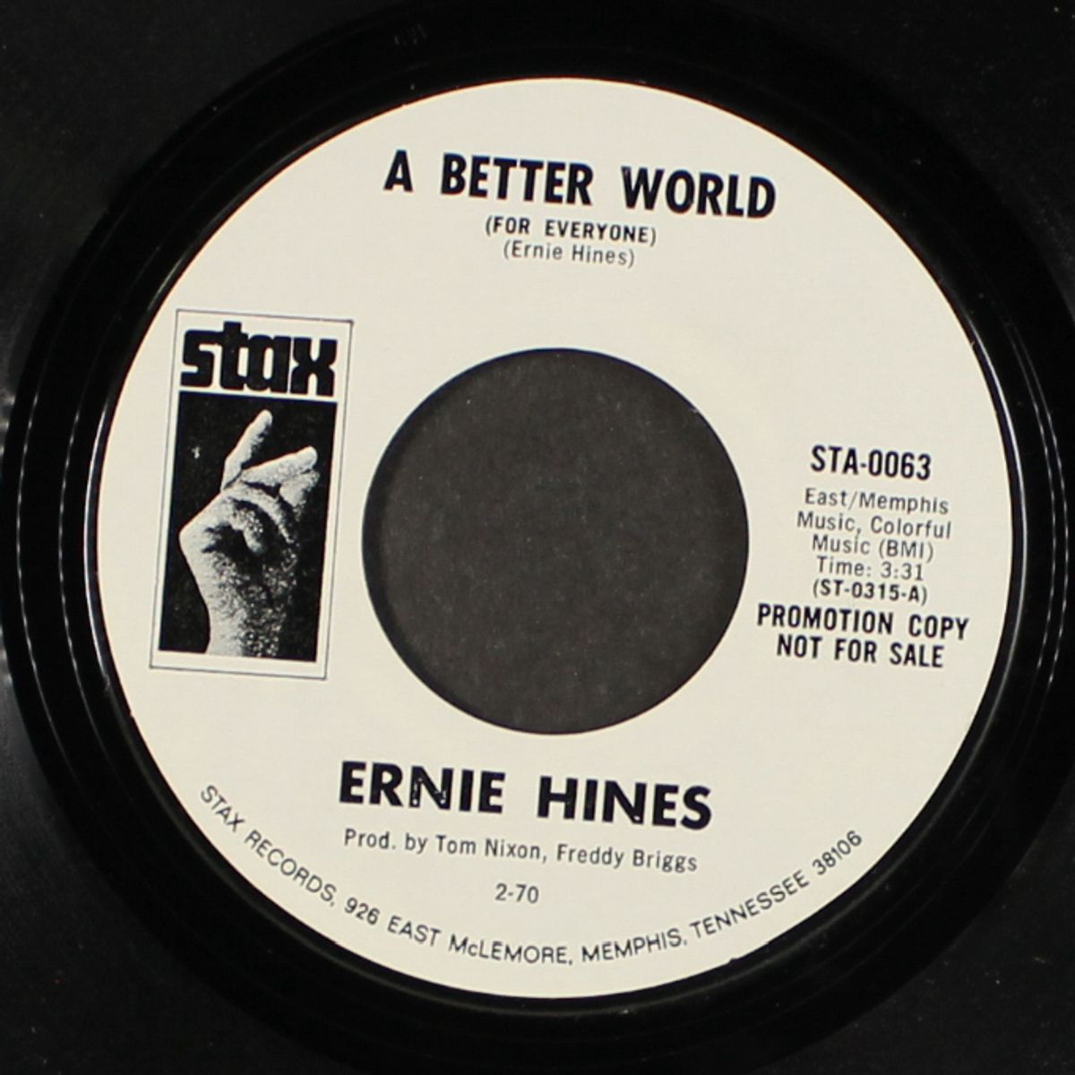 help me put out the flame / a better world by ERNIE HINES