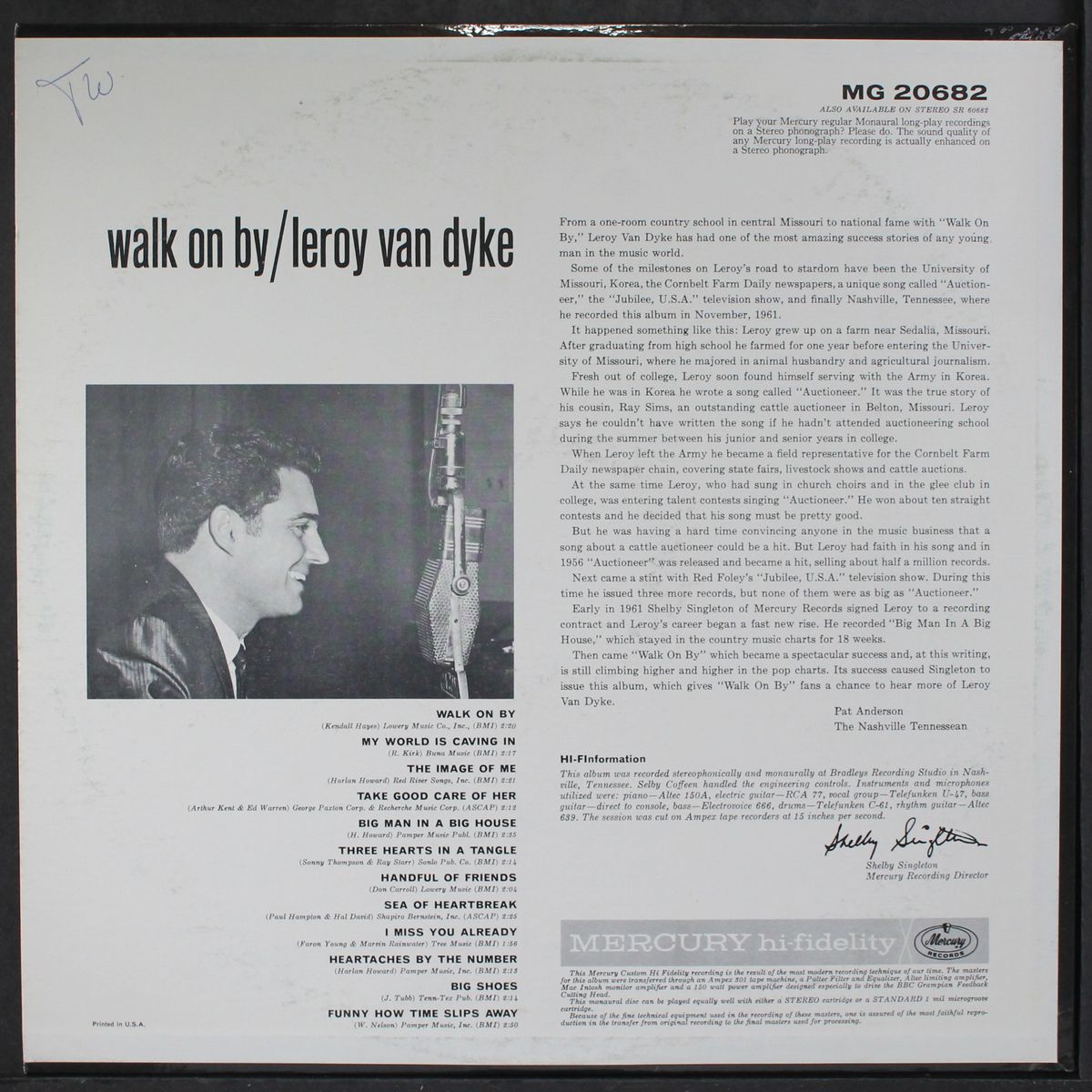 walk on by by LEROY VAN DYKE