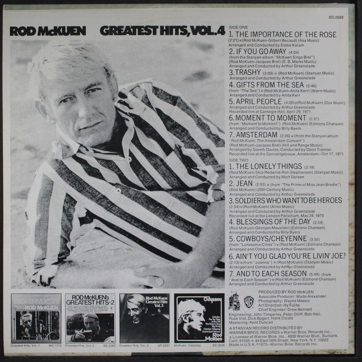 greatest hits, vol. 4 by ROD MCKUEN