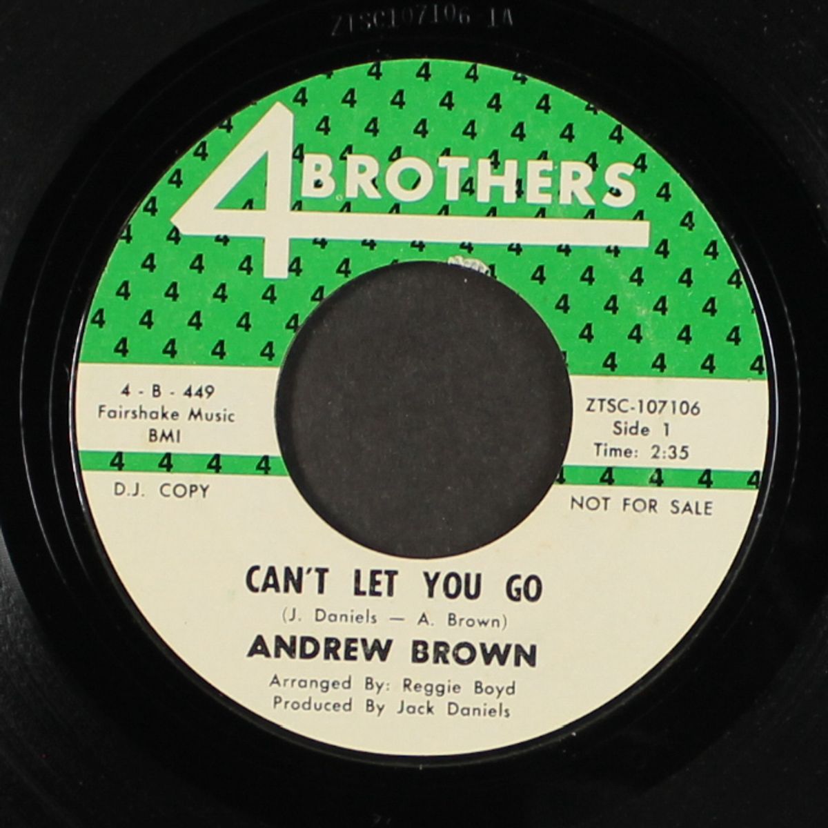 can't let you go / for liz by ANDREW BROWN