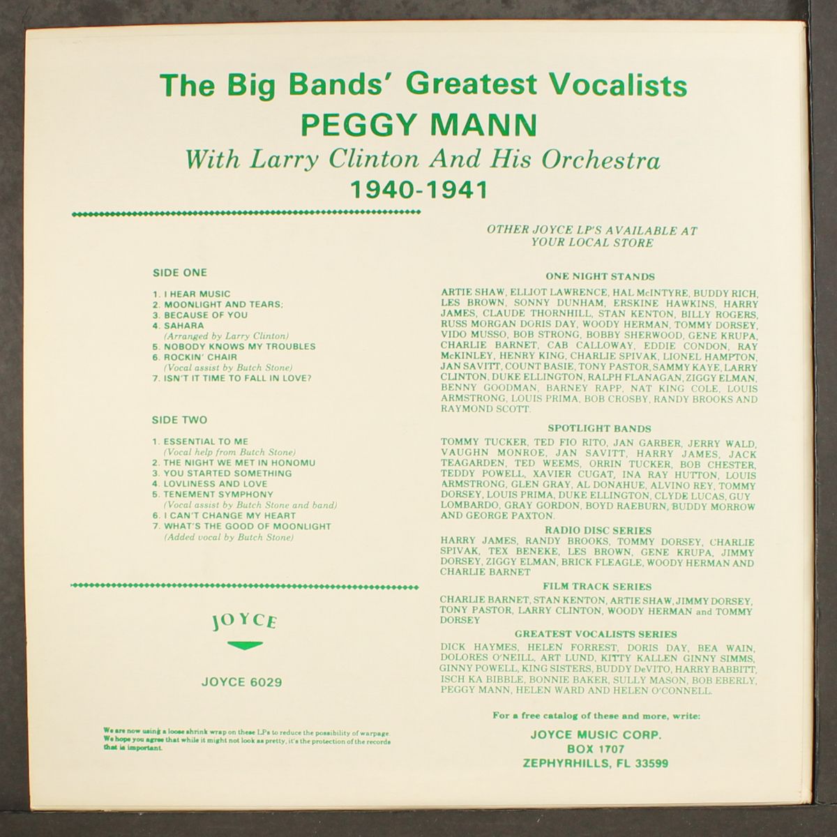 the big bands' greatest vocalists by PEGGY MANN