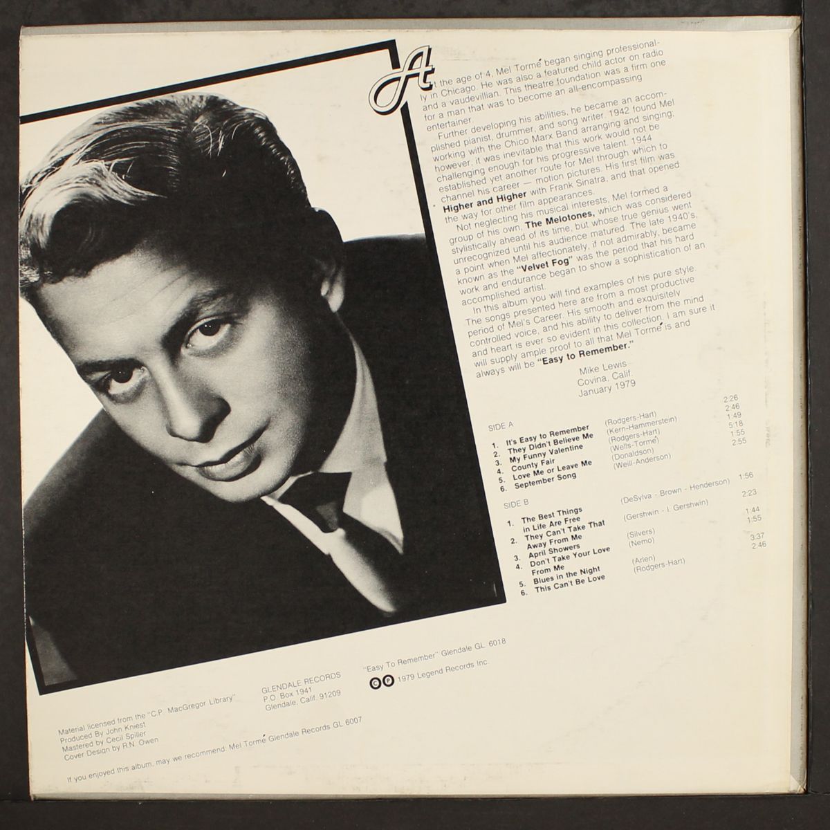 easy to remember by MEL TORME