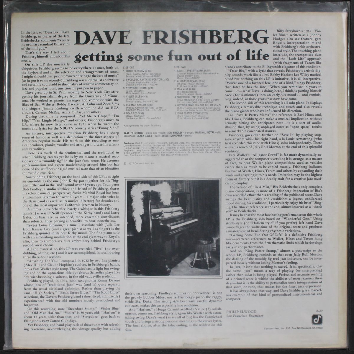 getting some fun out of life by DAVE FRISHBERG