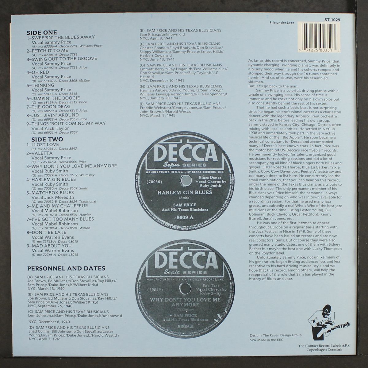 sweepin' the blues away, vol. 2 by SAMMY PRICE