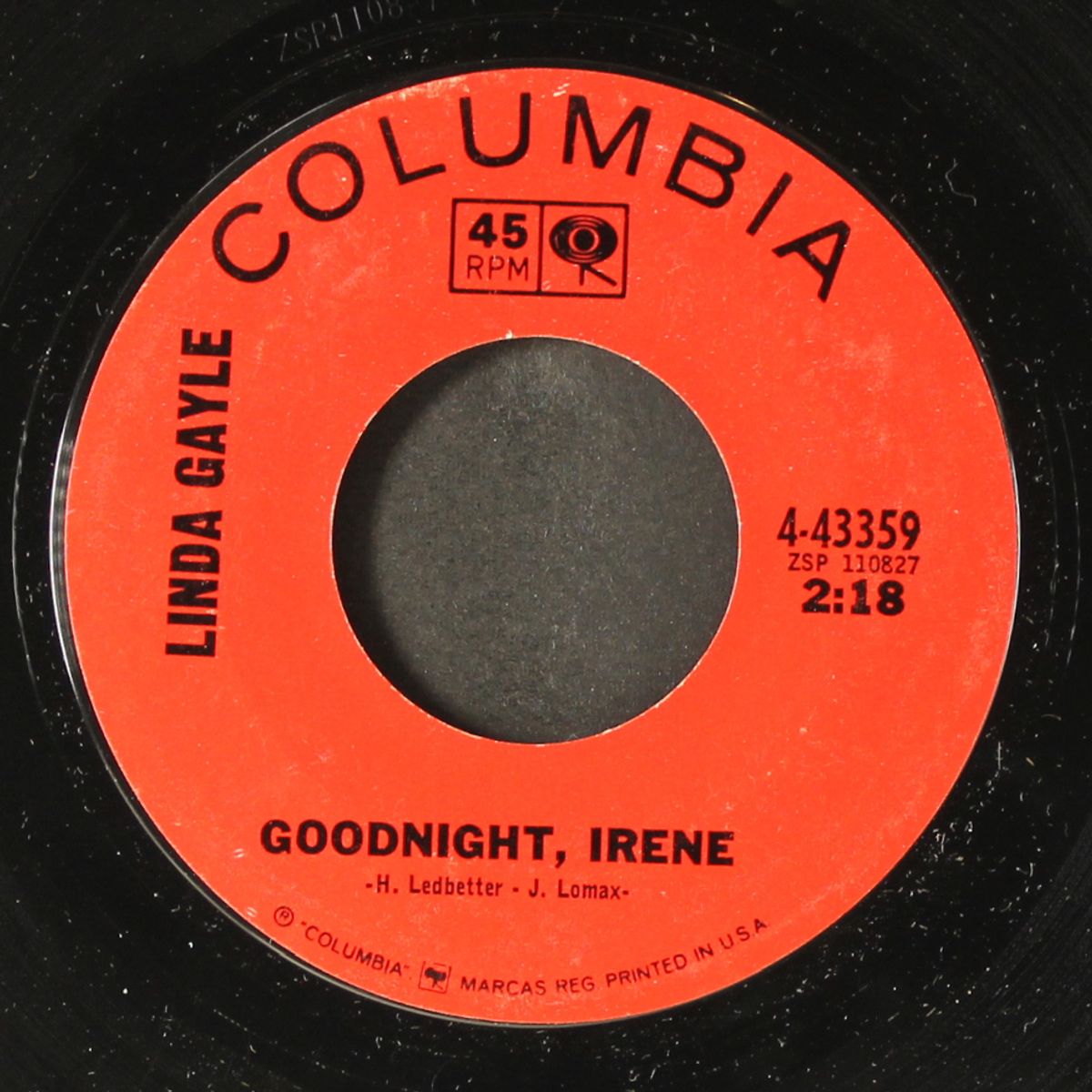 stop, look, listen / goodnight, irene by LINDA GAYLE