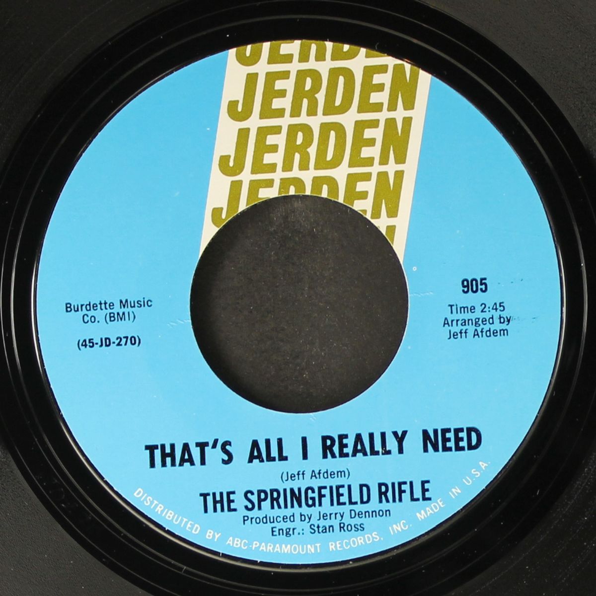 that's all i really need / i love her by SPRINGFIELD RIFLE