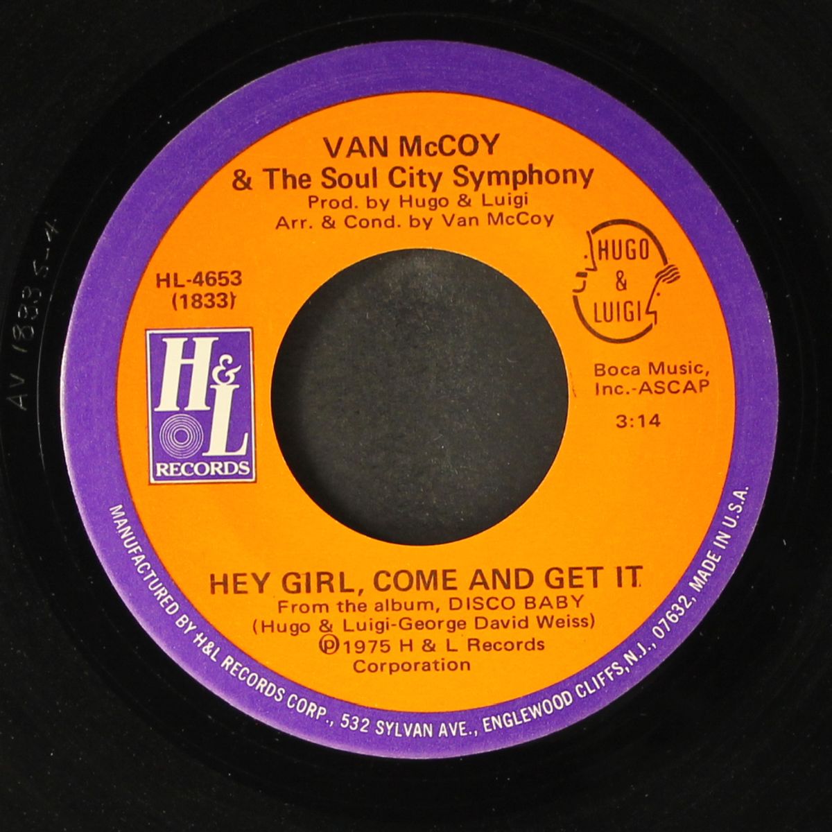 the hustle / hey girl, come and get it by VAN MCCOY