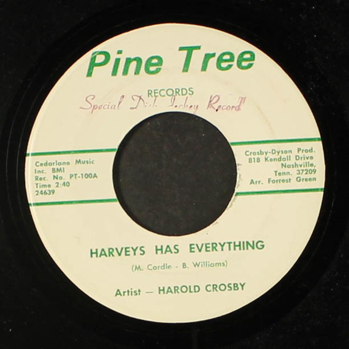jean lifitte / harold's has everything by HAROLD CROSBY