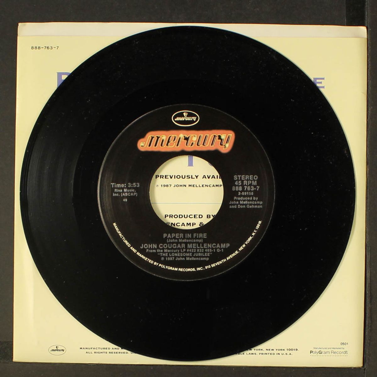 paper in fire by JOHN COUGAR MELLENCAMP