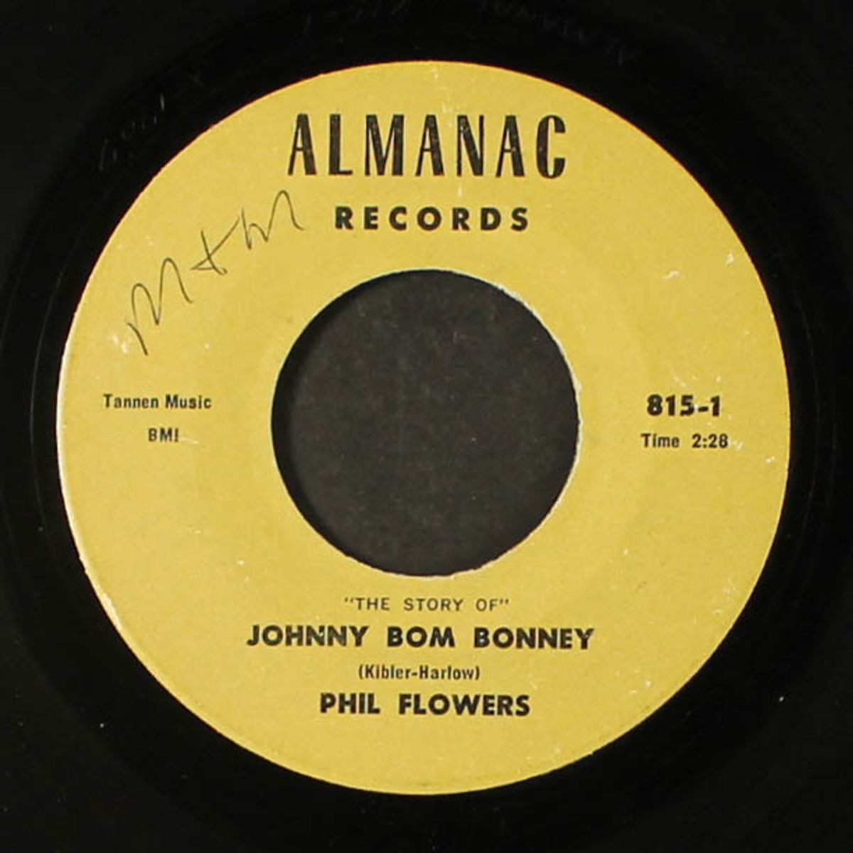 johnny bom bonney / peace of mind by PHIL FLOWERS