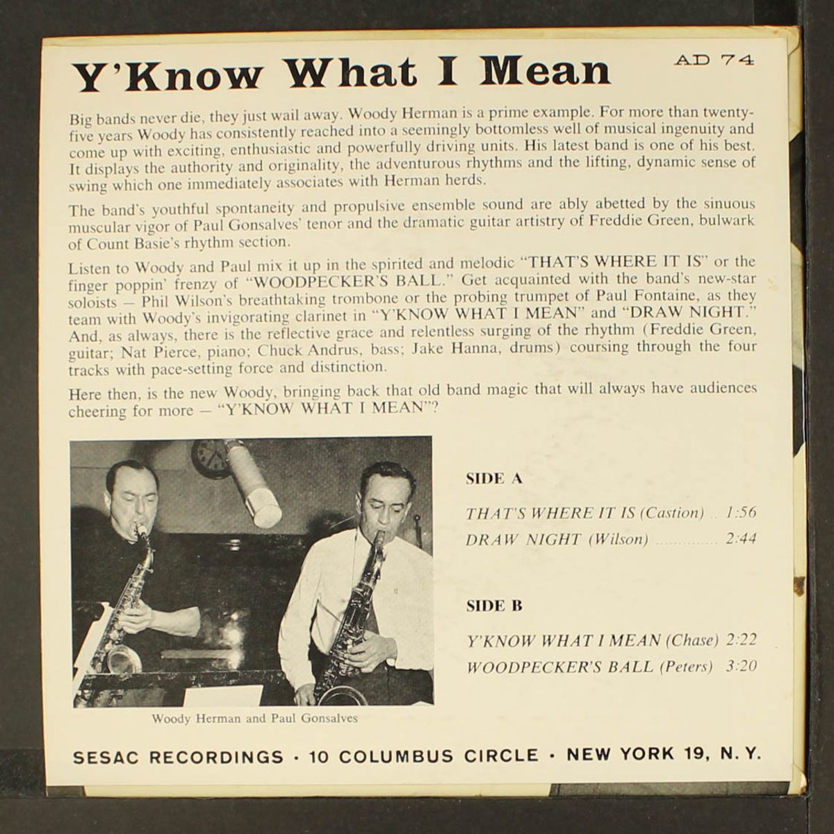 y'know what i mean by WOODY HERMAN