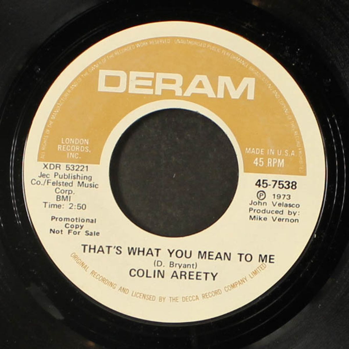 power to all our friends / that's what you mean to me by COLIN AREETY