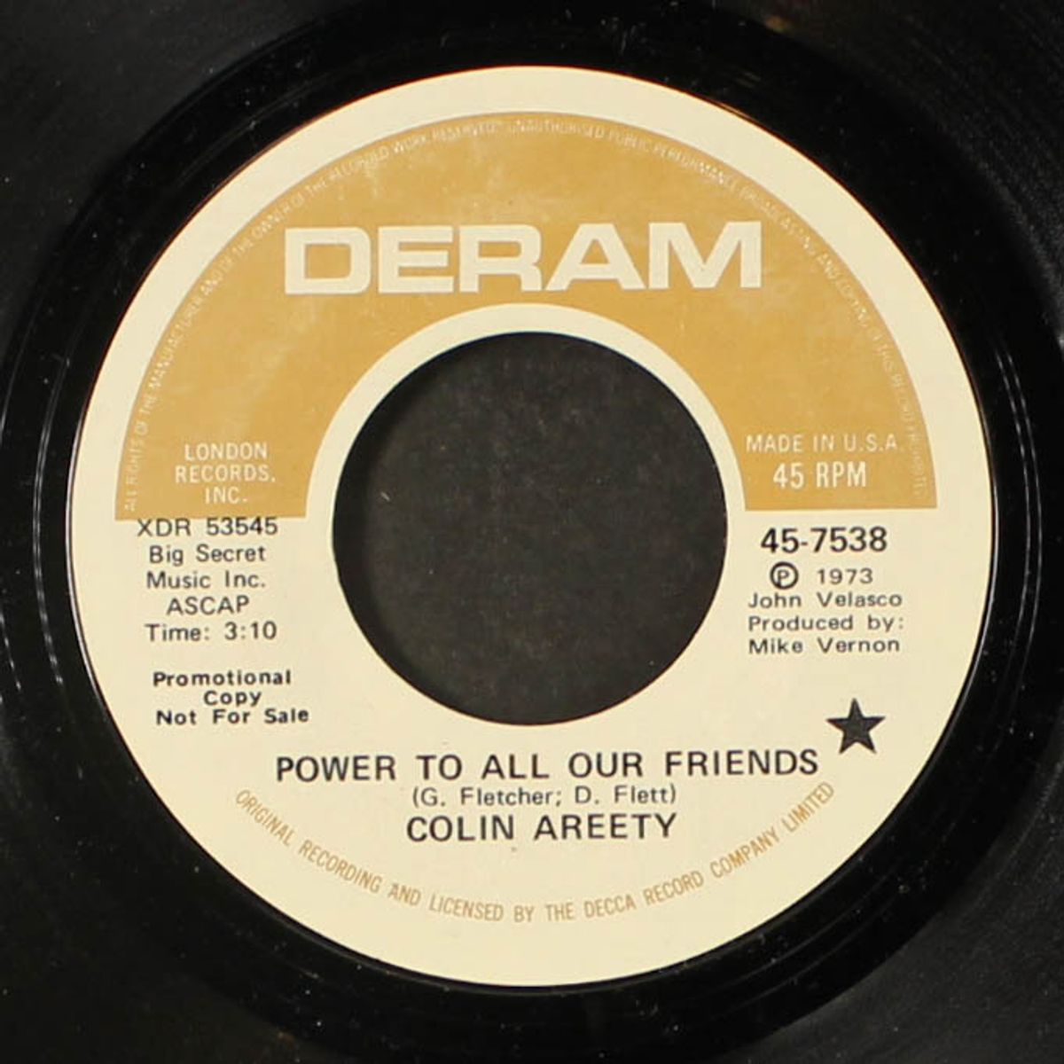 power to all our friends / that's what you mean to me by COLIN AREETY