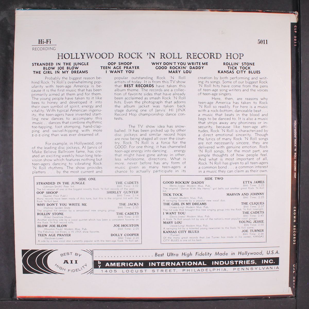 hollywood rock 'n roll record hop by VARIOUS