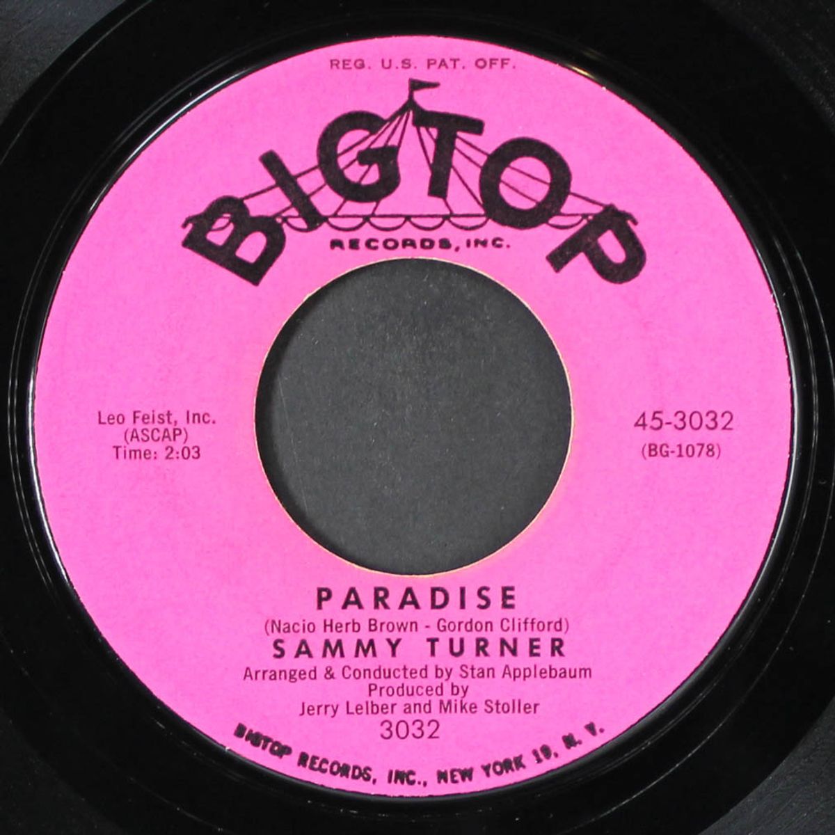 i'd be a fool again / paradise by SAMMY TURNER