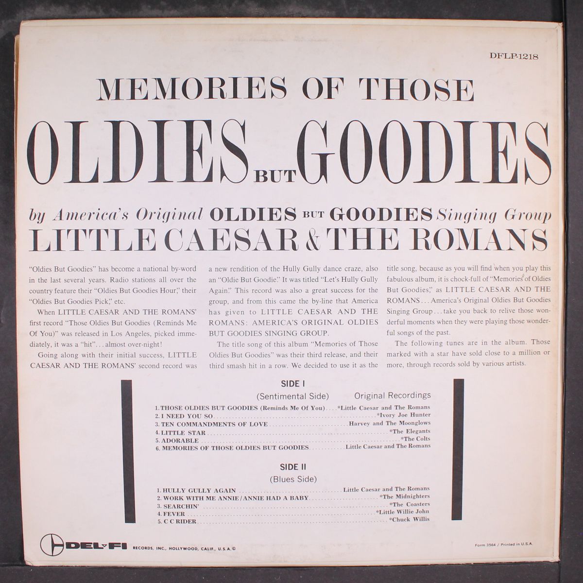 memories of those oldies but goodies, vol. 1 by LITTLE CAESAR & ROMANS
