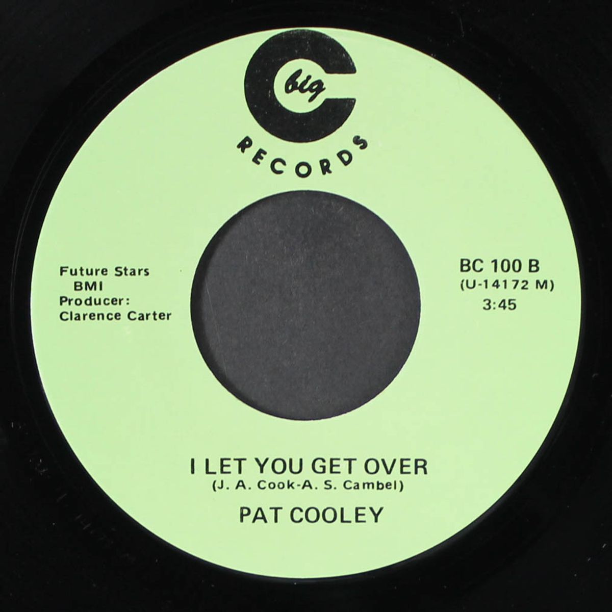 i'm giving it all i got / i let you get over by PAT COOLEY