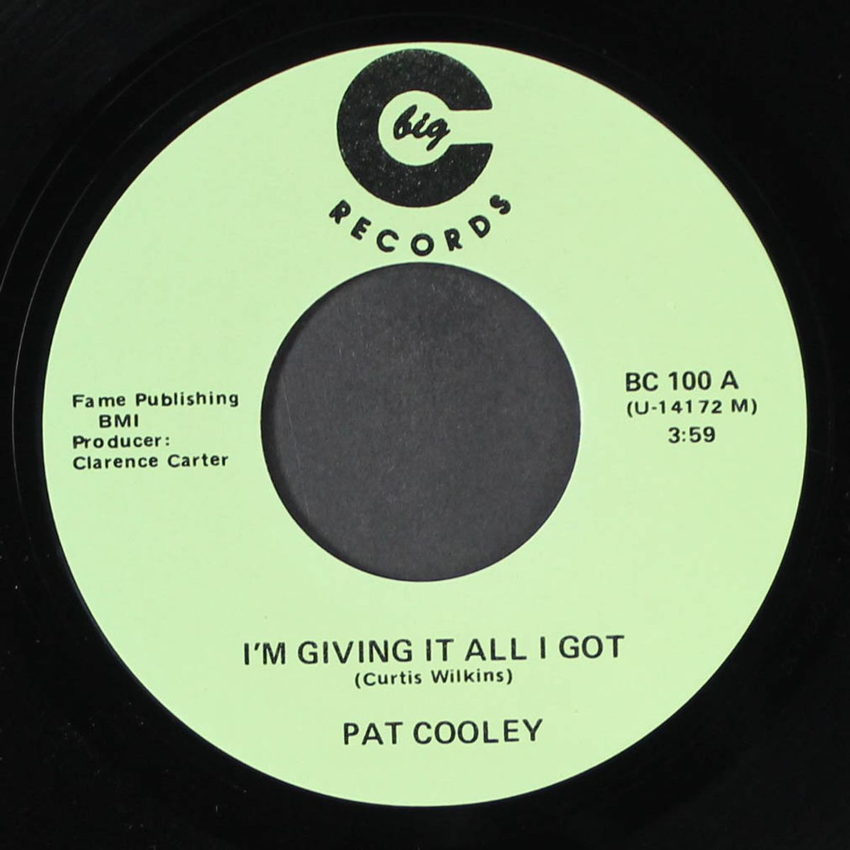 i'm giving it all i got / i let you get over by PAT COOLEY