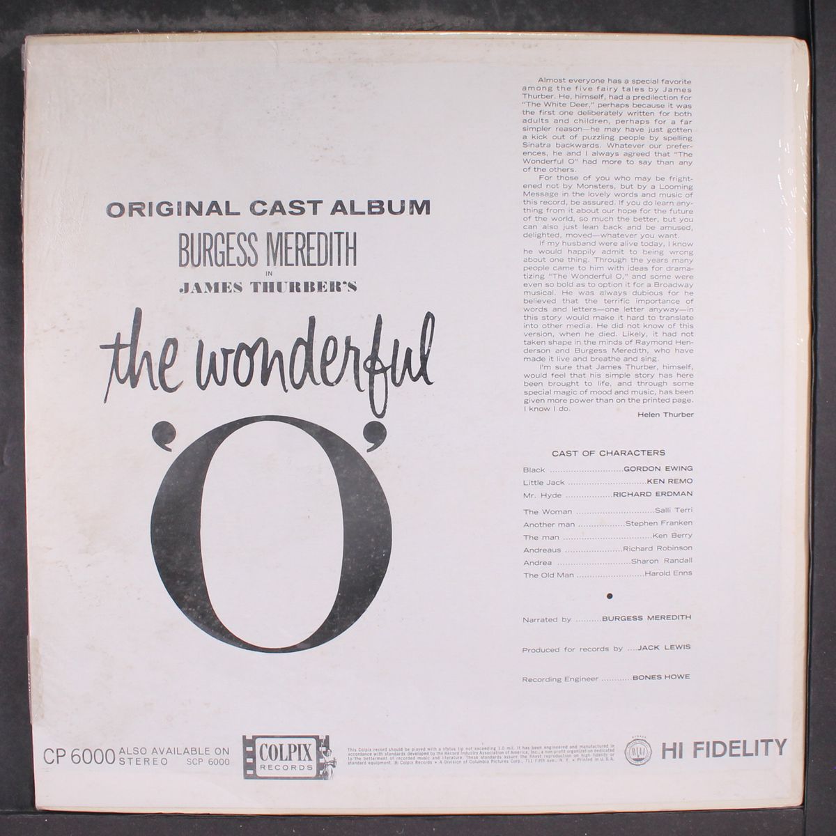 the wonderful "o" by ORIGINAL CAST
