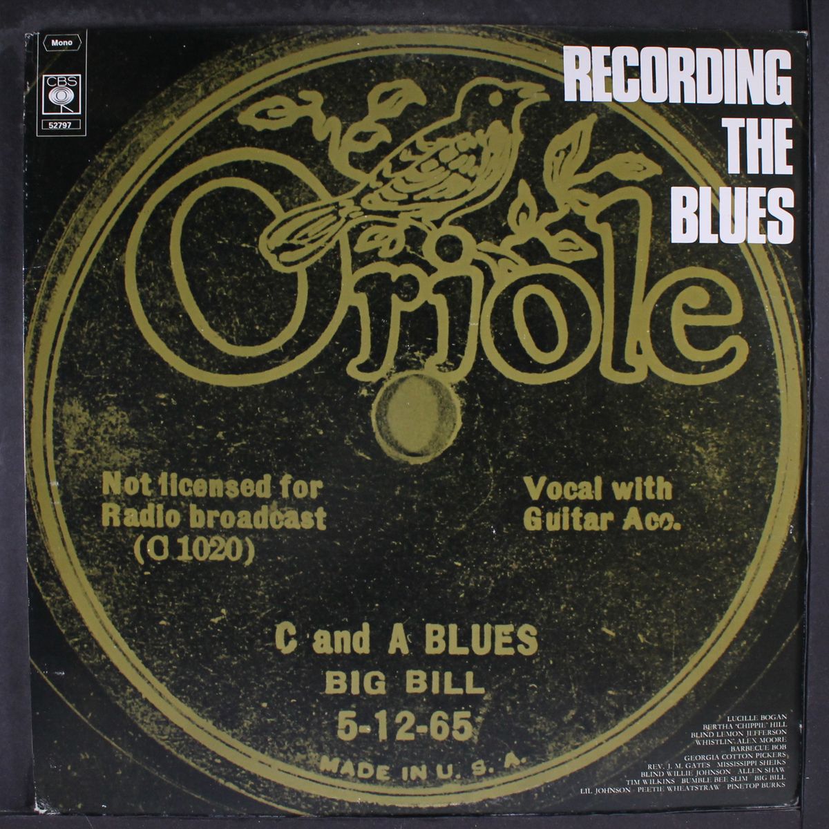 recording the blues by VARIOUS