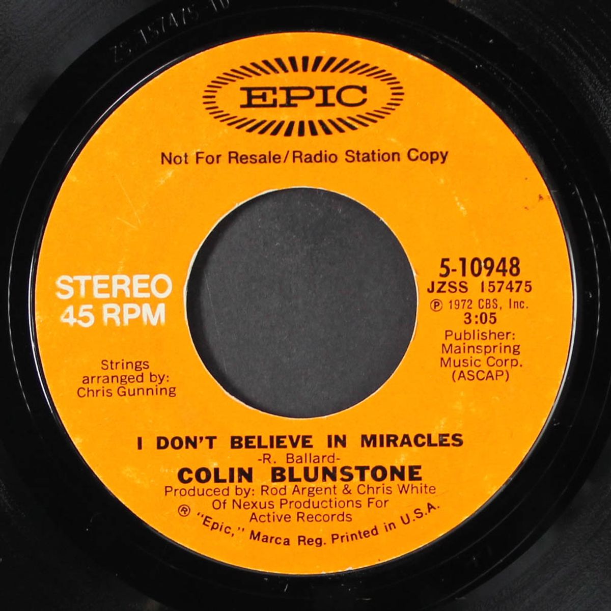 i don't believe in miracles / mono by COLIN BLUNSTONE