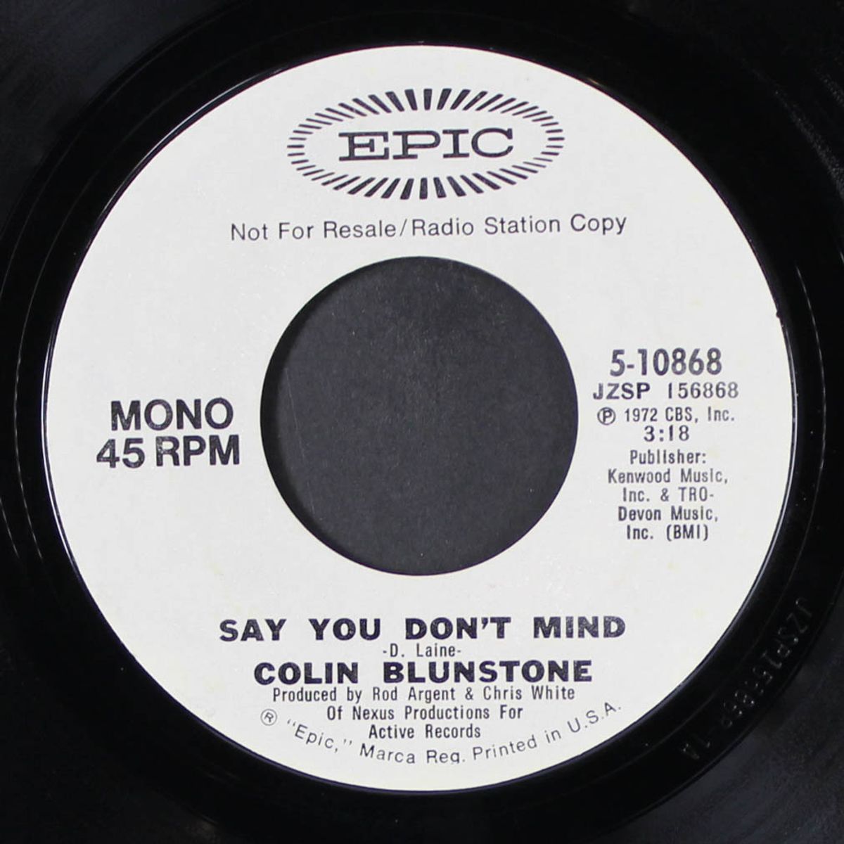 say you don't mind / mono by COLIN BLUNSTONE