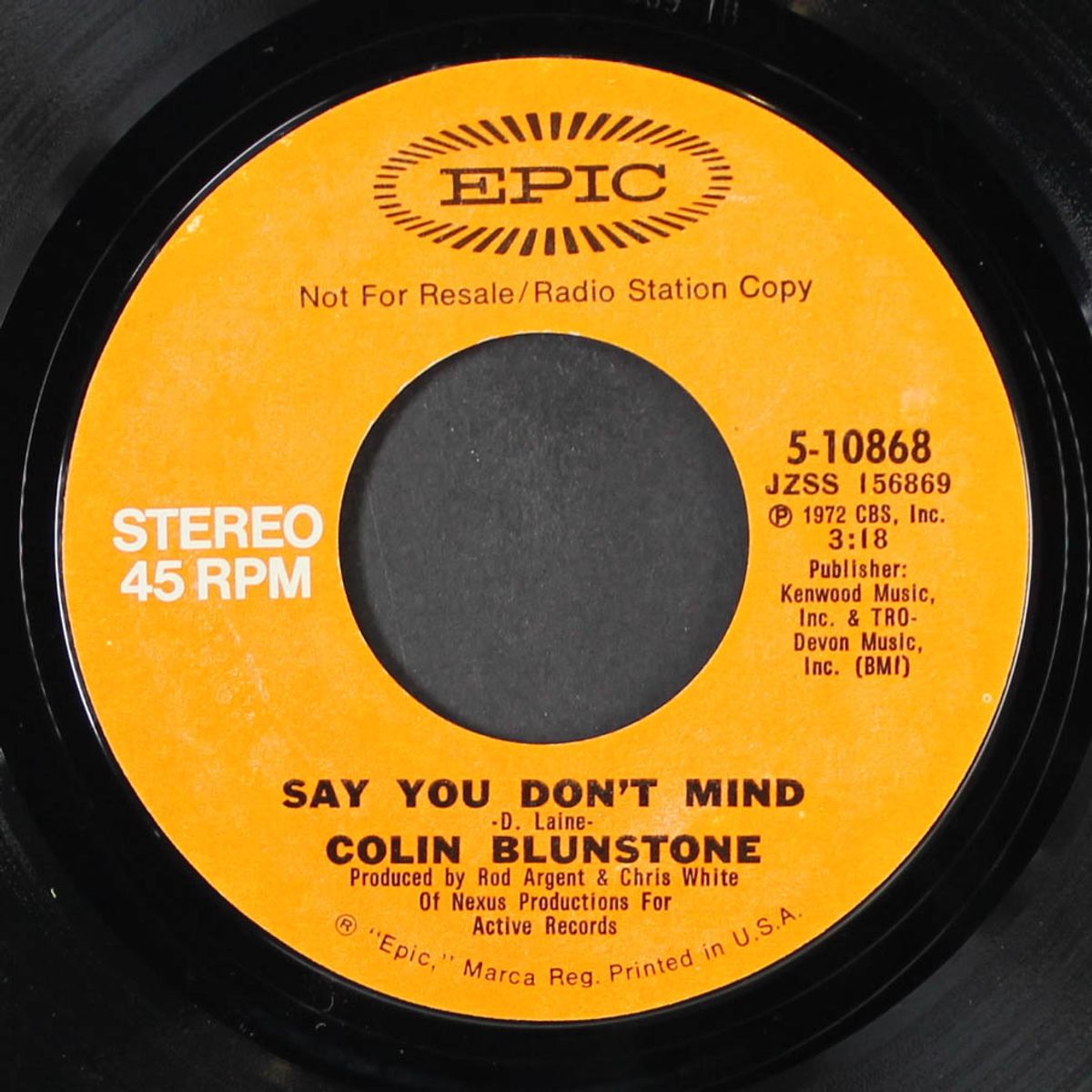 say you don't mind / mono by COLIN BLUNSTONE