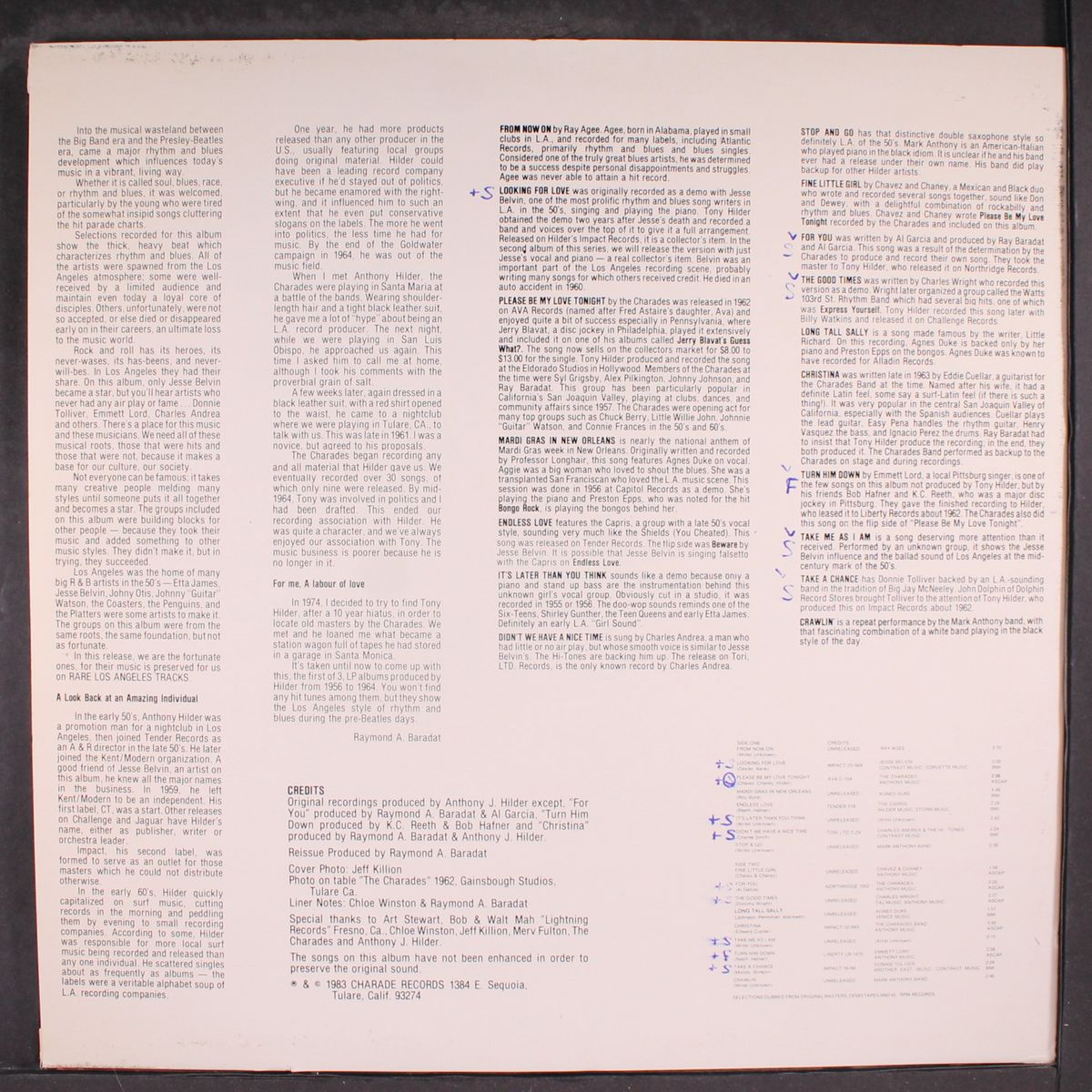 rare los angeles tracks by VARIOUS