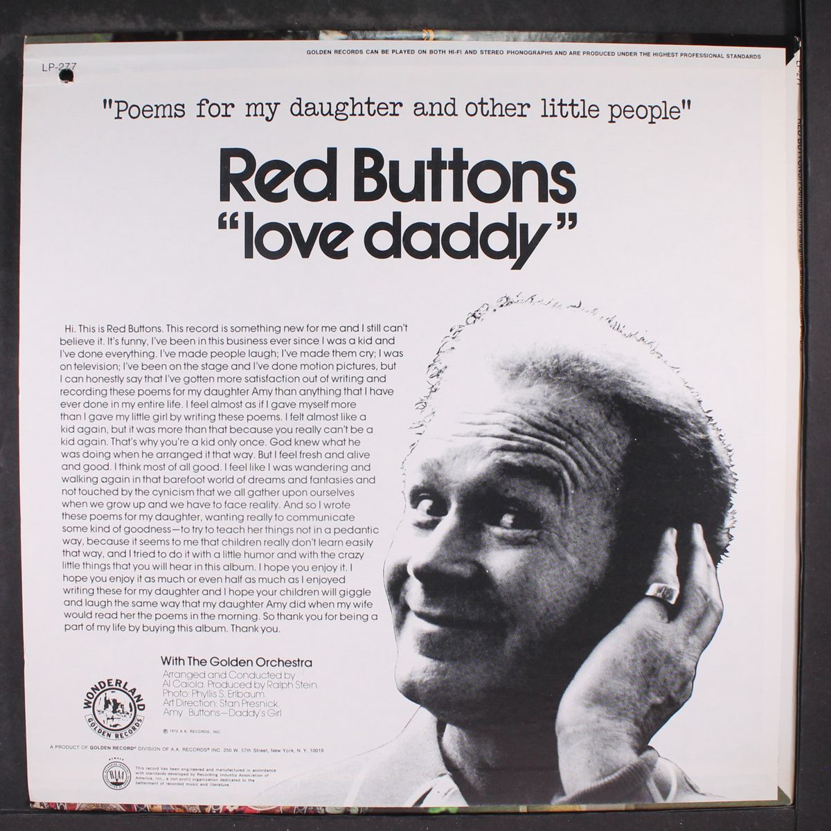 love daddy, poems for my daughter... by RED BUTTONS