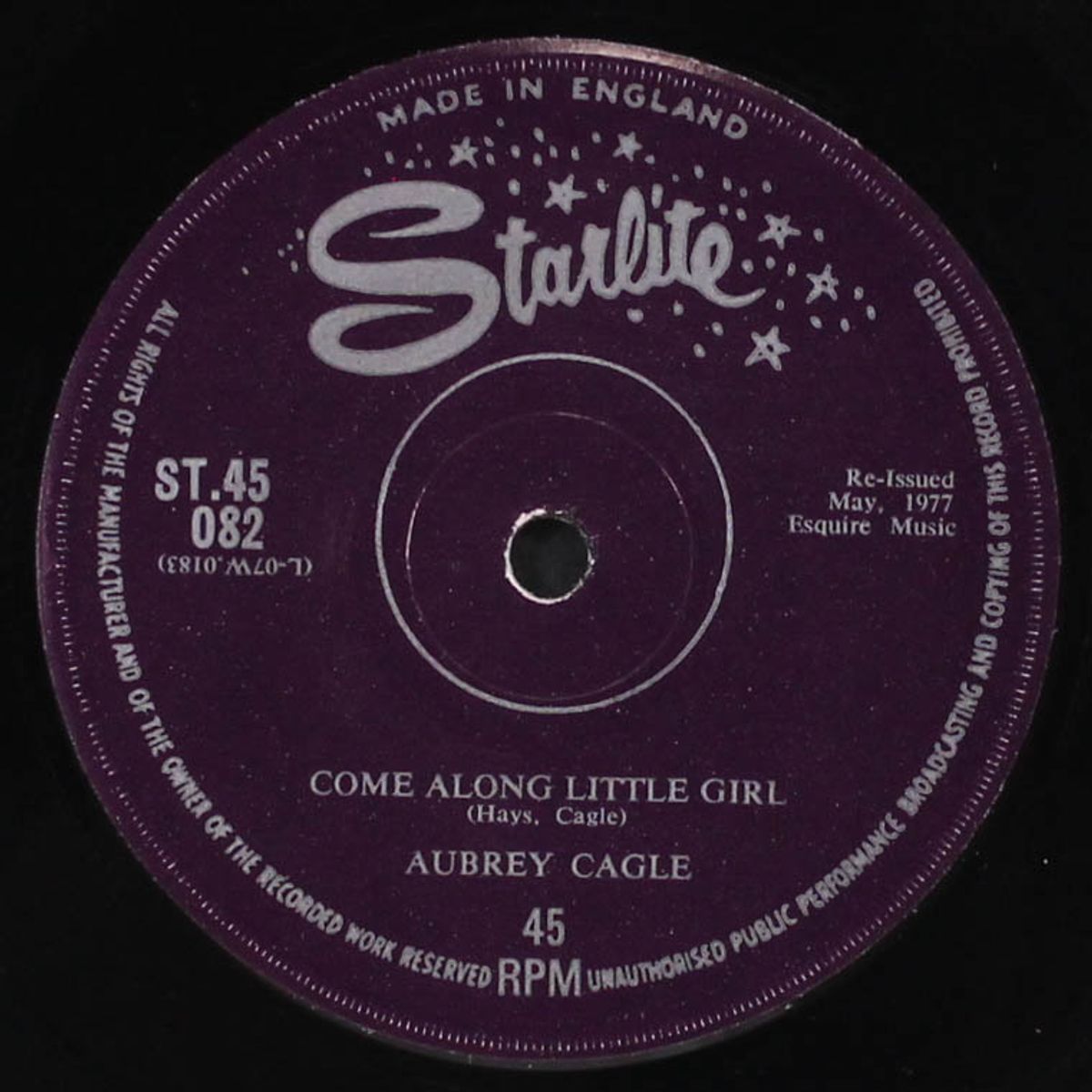 come along little girl / blue lonely world by AUBREY CAGLE