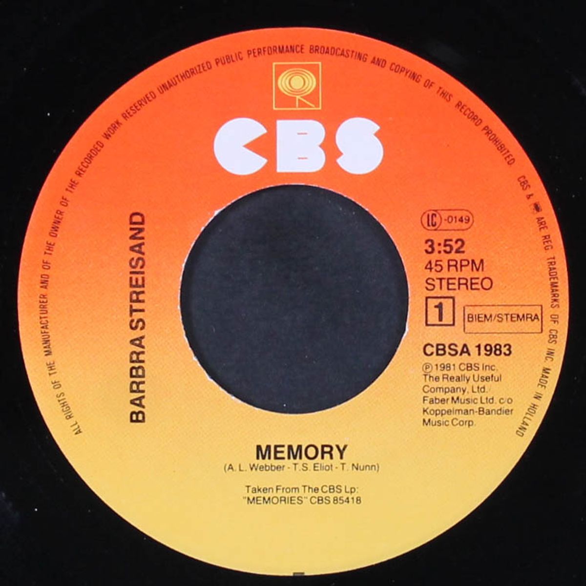memory / evergreen by BARBRA STREISAND