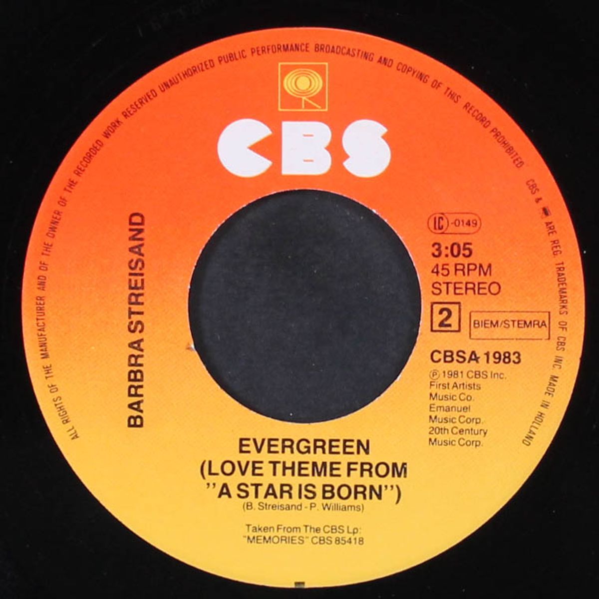memory / evergreen by BARBRA STREISAND