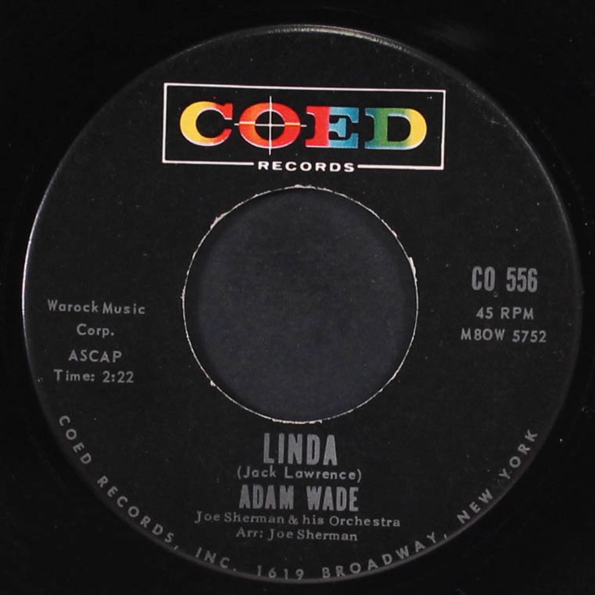 tonight i won't be there / linda by ADAM WADE
