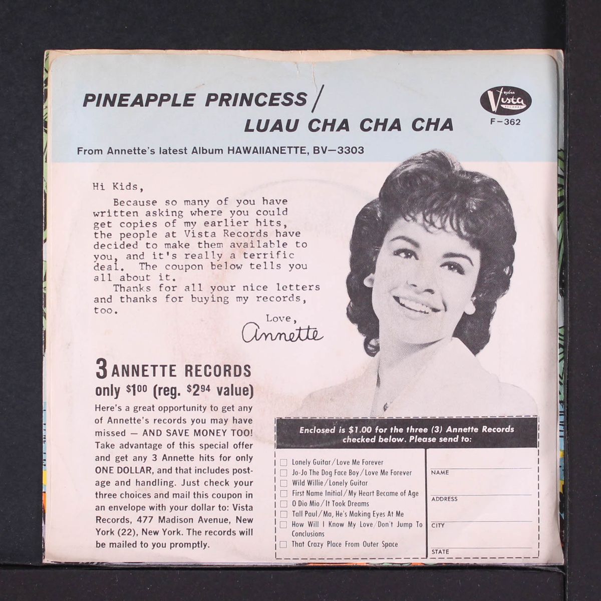 pineapple princess / luau cha cha cha by ANNETTE