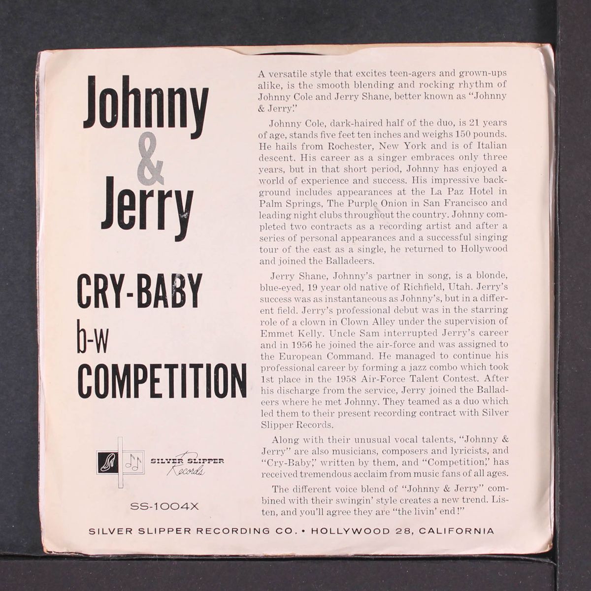 cry-baby / competition by JOHNNY & JERRY