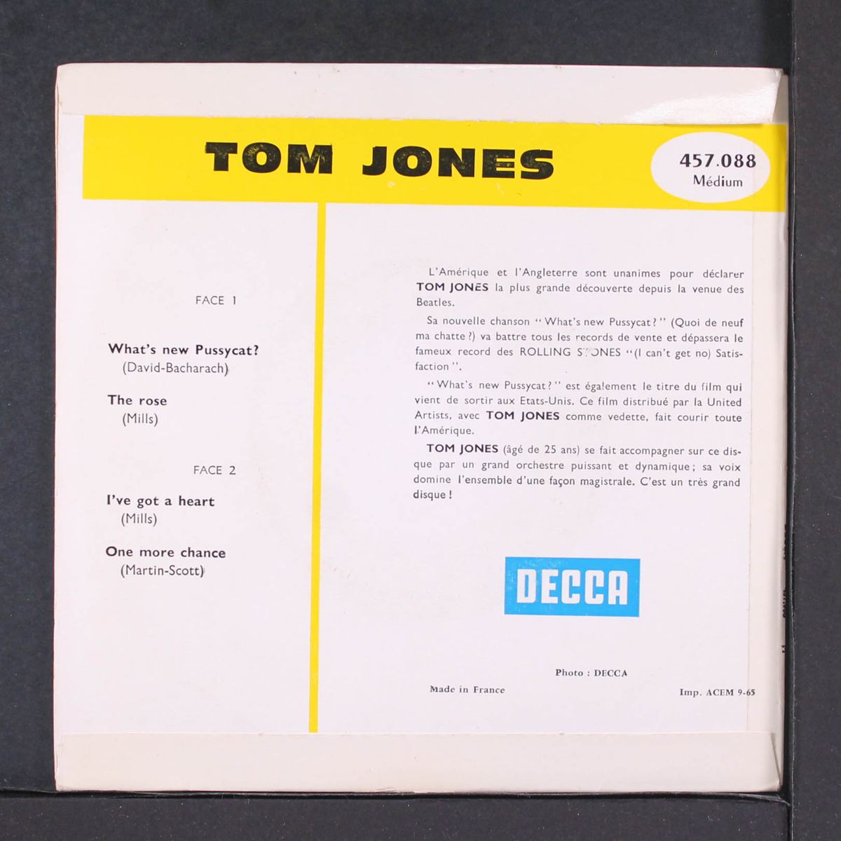 what's new pussycat by TOM JONES