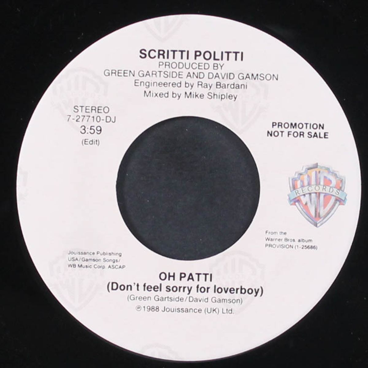 oh patti / same by SCRITTI POLITTI