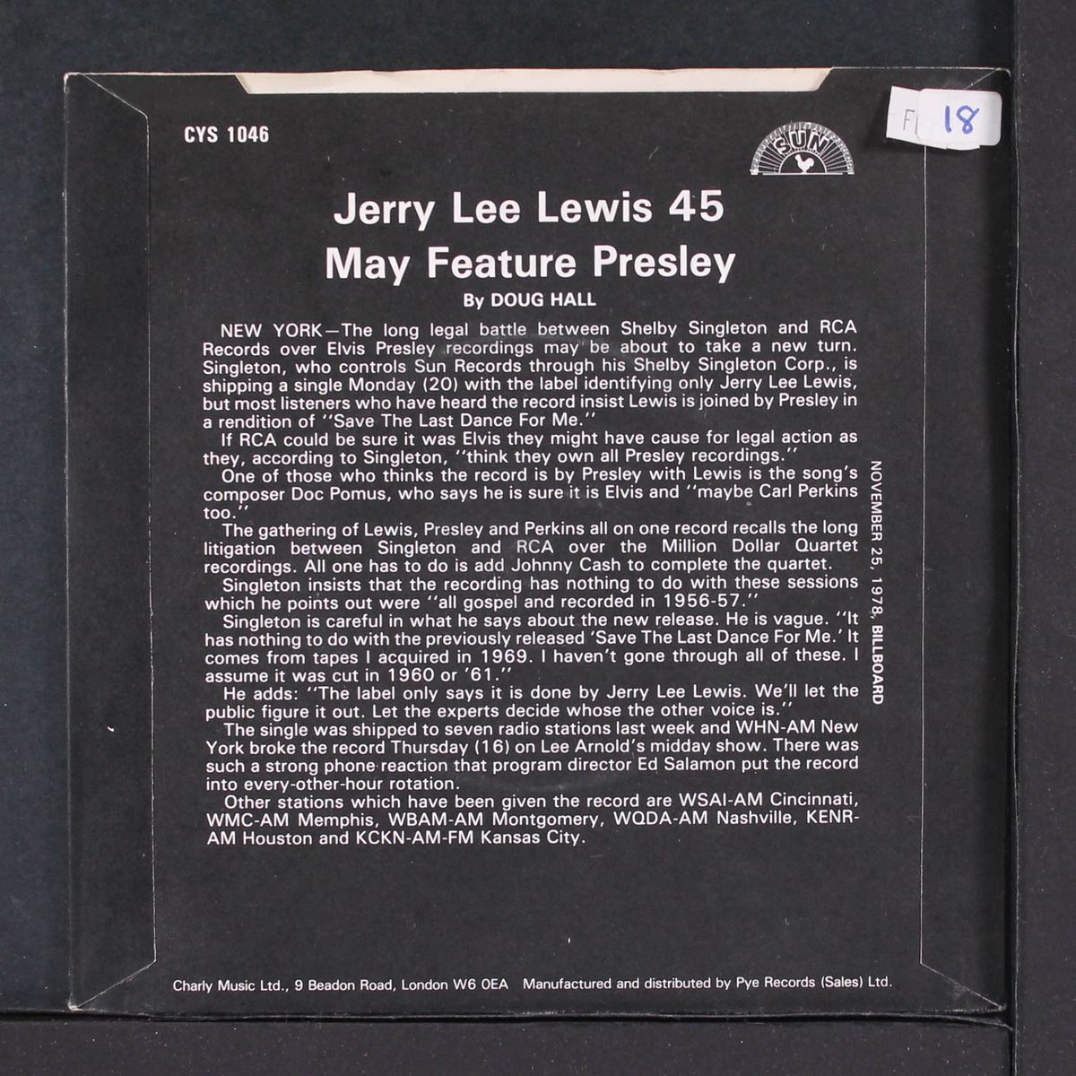 save the last dance for me by JERRY LEE LEWIS