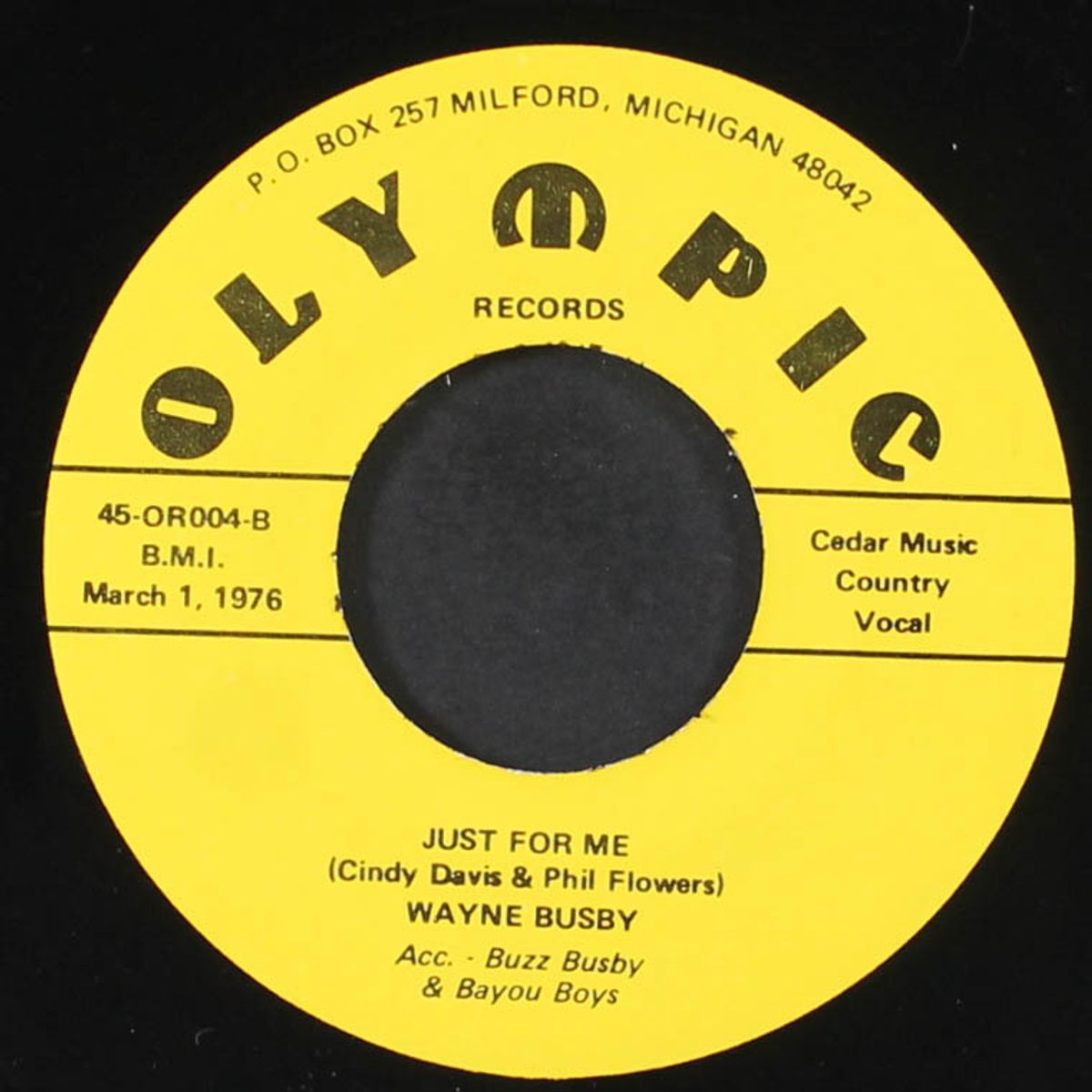 goin' back to dixie / just for me by WAYNE BUSBY