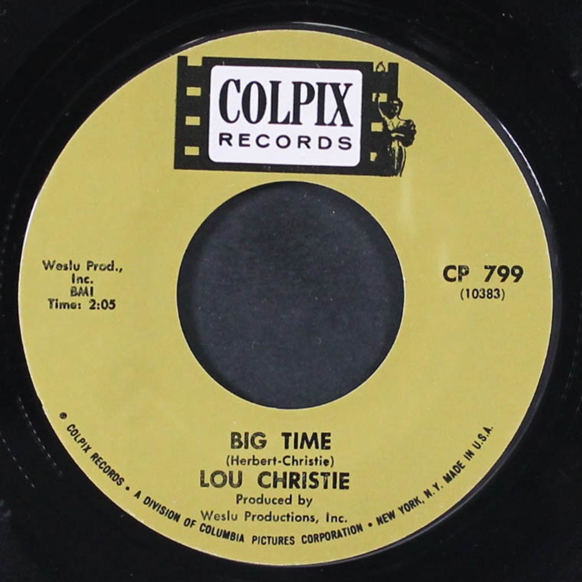 cryin' on my knees / big time by LOU CHRISTIE