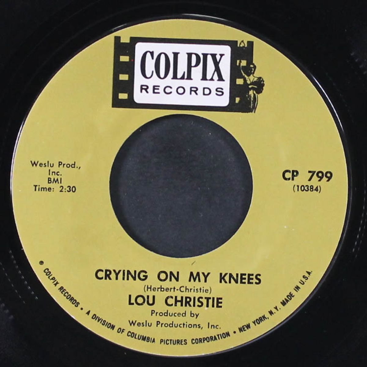 cryin' on my knees / big time by LOU CHRISTIE