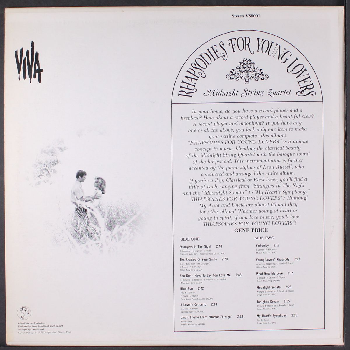 rhapsodies for young lovers by MIDNIGHT STRING QUARTET