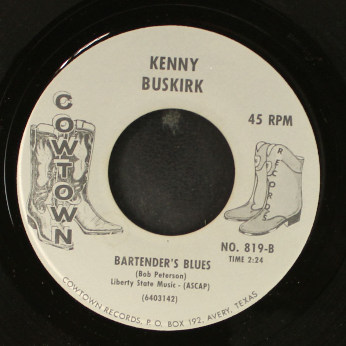 bartender's blues / i found a key by KENNY BUSKIRK