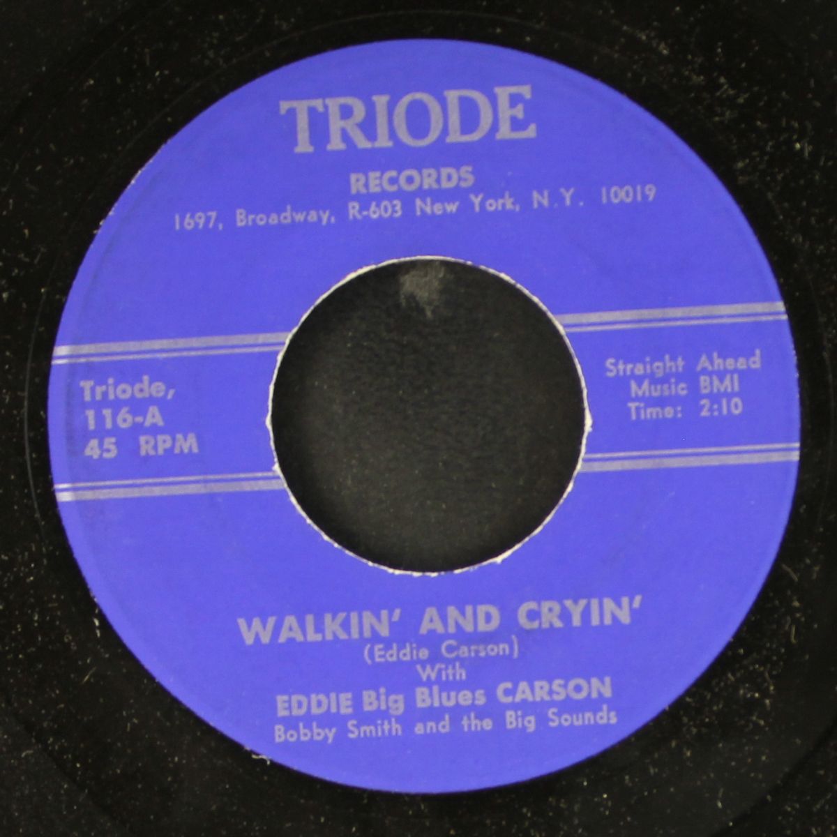 barracuda / walkin' and cryin' by EDDIE BIG BLUES CARSON