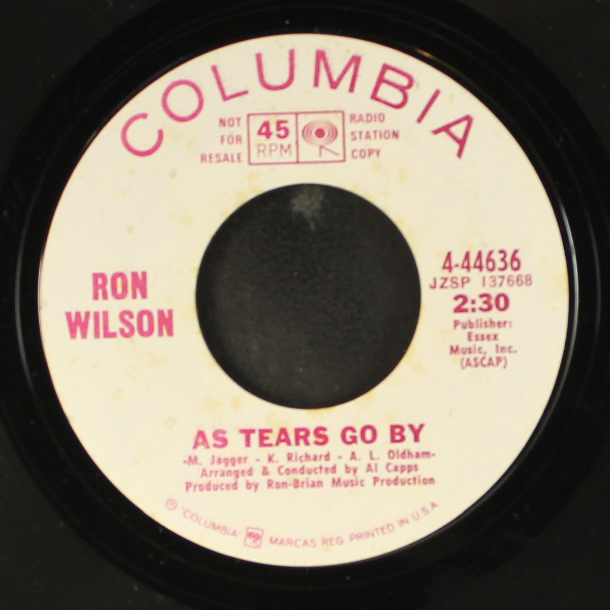 i'll keep on loving you / as tears go by by RON WILSON