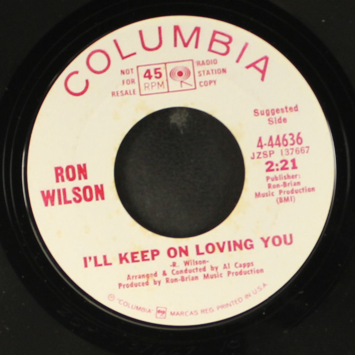i'll keep on loving you / as tears go by by RON WILSON
