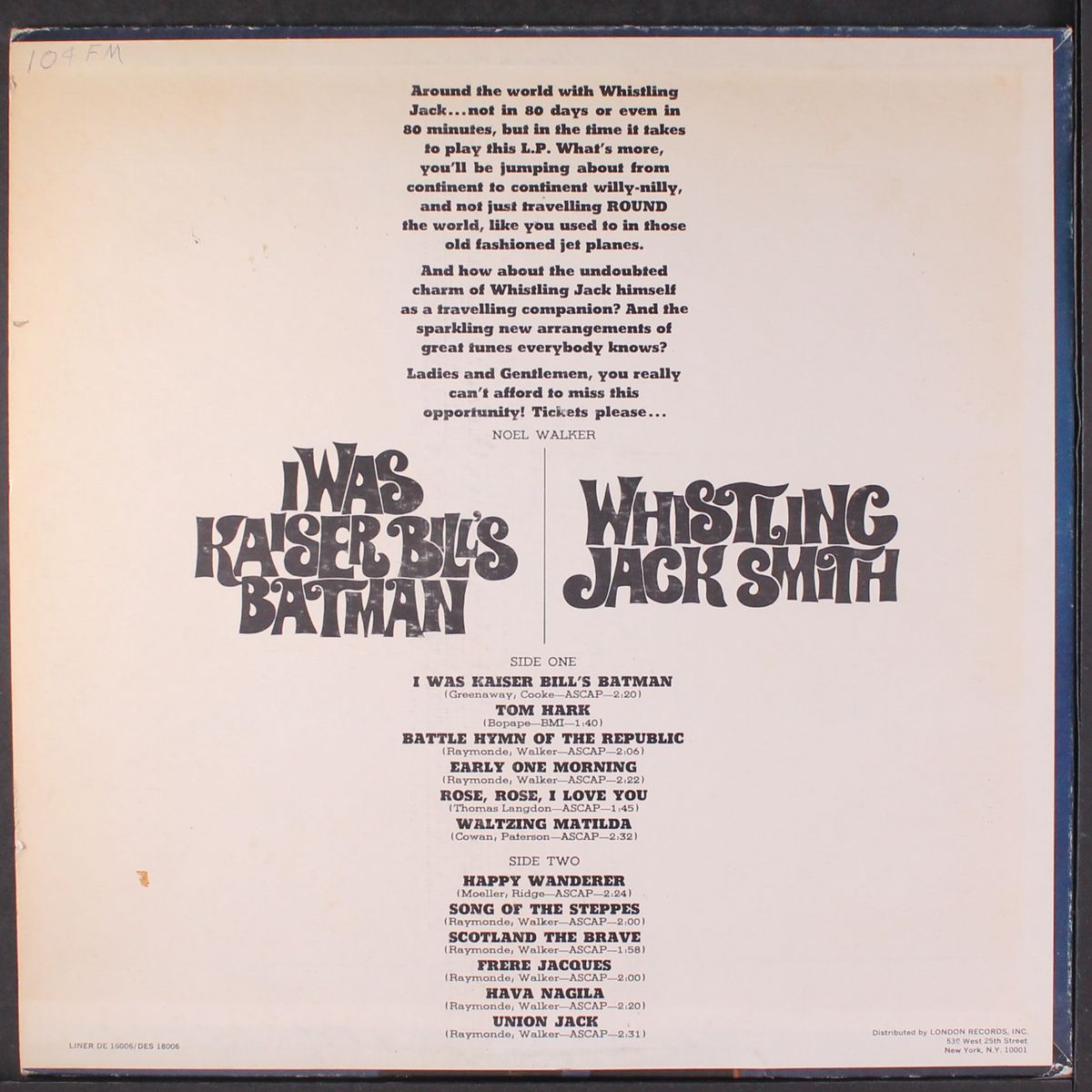 i was kaiser bill's batman by WHISTLING JACK SMITH