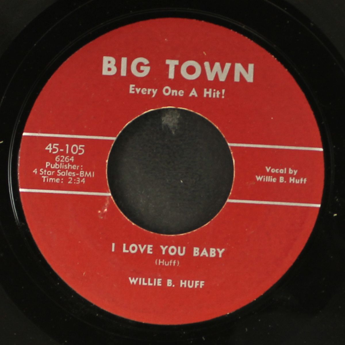 i love you baby / operator 209 by WILLIE B. HUFF
