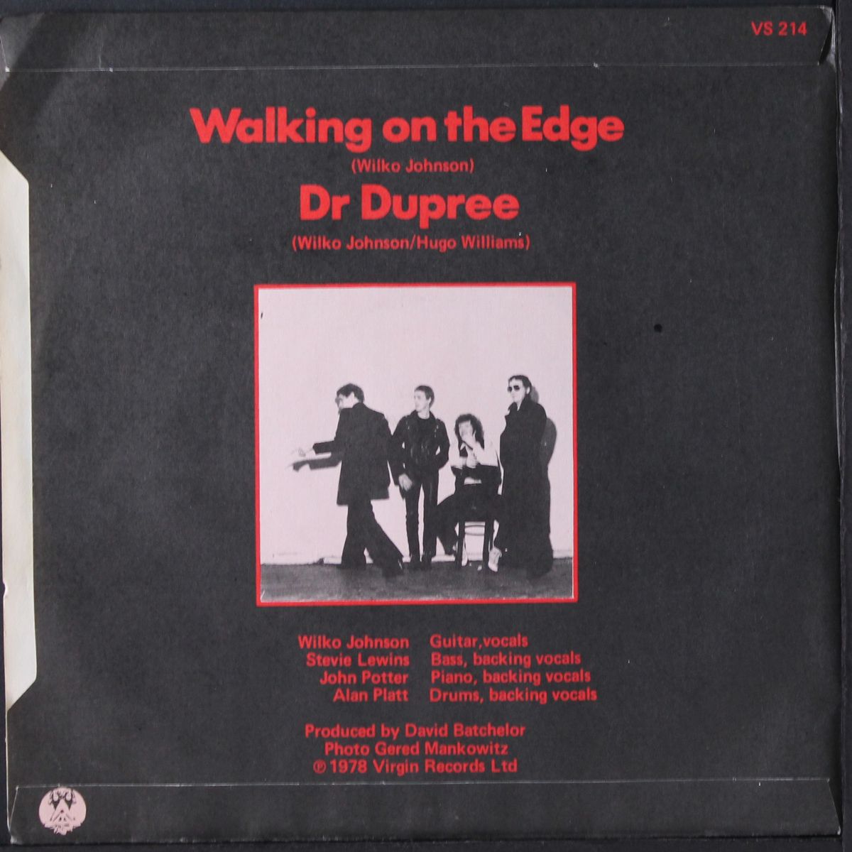 walking on the edge / dr dupree by WILKO JOHNSON & SOLID SENDERS