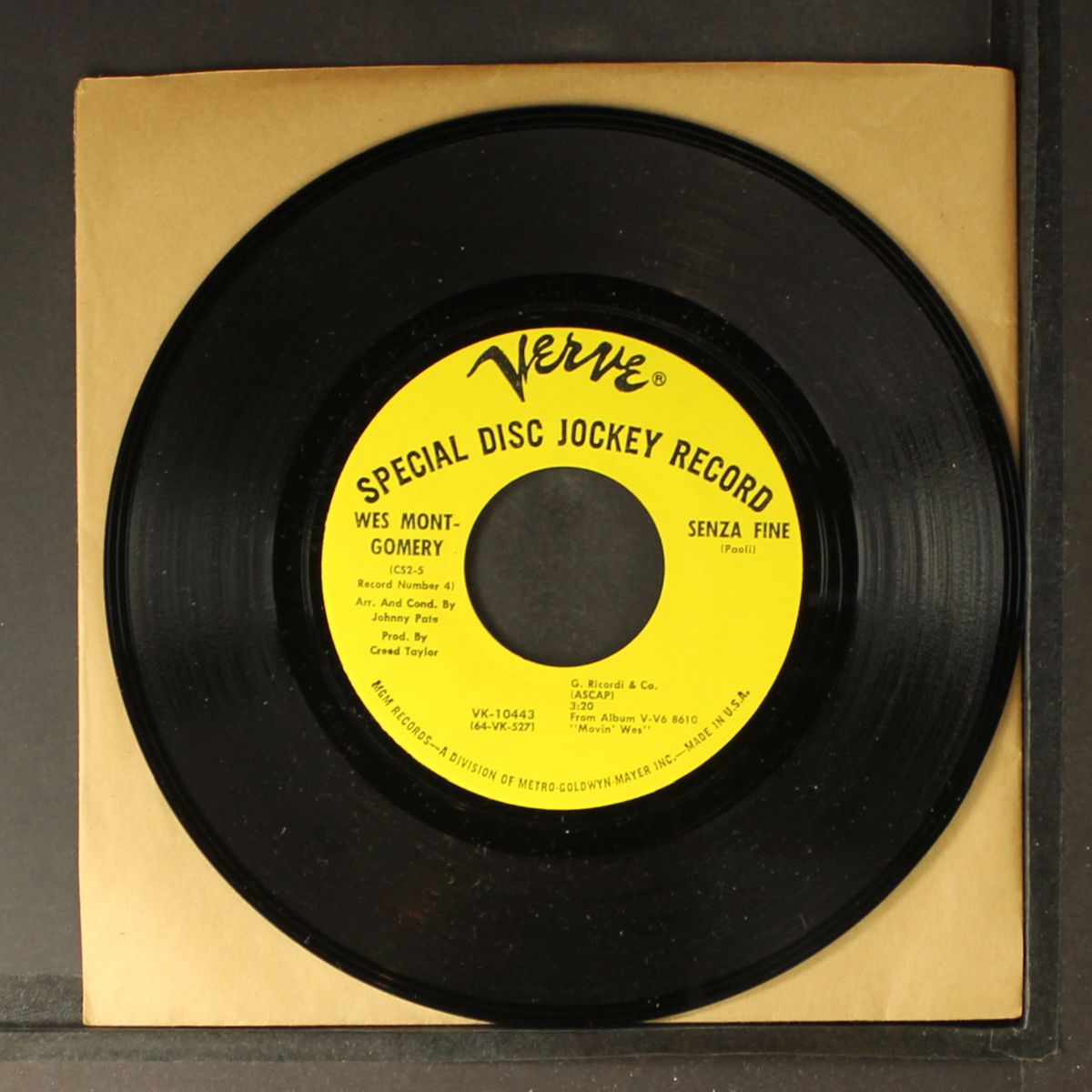 verve celebrity series by WES MONTGOMERY